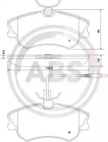 Комплект тормозных колодок A.B.S. 37019