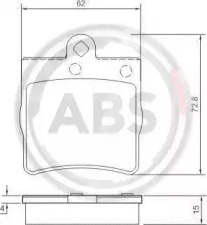 Комплект тормозных колодок A.B.S. 37021