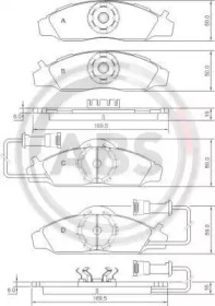 Комплект тормозных колодок A.B.S. 37028