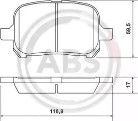 Комплект тормозных колодок A.B.S. 37033