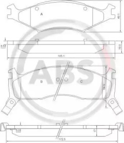 Комплект тормозных колодок A.B.S. 37043