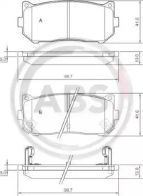 Комплект тормозных колодок A.B.S. 37045