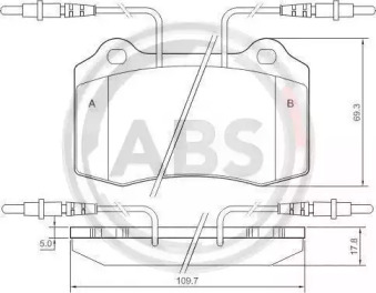 Комплект тормозных колодок A.B.S. 37049