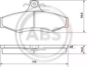 Комплект тормозных колодок A.B.S. 37054