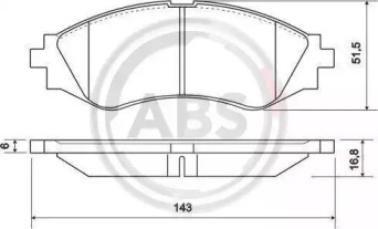 Комплект тормозных колодок A.B.S. 37055