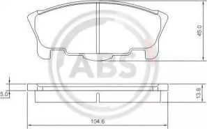 Комплект тормозных колодок A.B.S. 37058