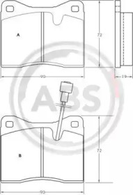 Комплект тормозных колодок A.B.S. 37075