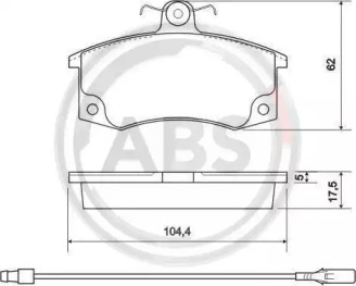 Комплект тормозных колодок A.B.S. 37079