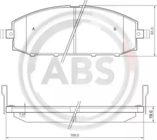 Комплект тормозных колодок A.B.S. 37084