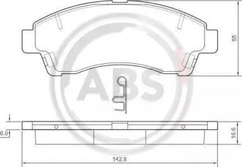 Комплект тормозных колодок A.B.S. 37091