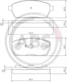 Комплект тормозных колодок A.B.S. 37096