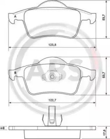 Комплект тормозных колодок A.B.S. 37098