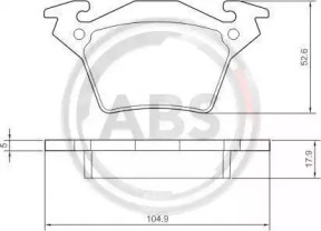 Комплект тормозных колодок A.B.S. 37104