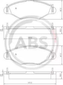 Комплект тормозных колодок A.B.S. 37105