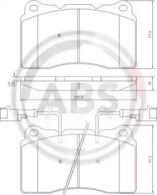 Комплект тормозных колодок A.B.S. 37106