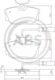 Комплект тормозных колодок A.B.S. 37110