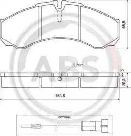 Комплект тормозных колодок A.B.S. 37113