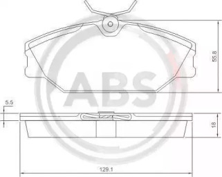 Комплект тормозных колодок A.B.S. 37138