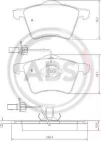 Комплект тормозных колодок A.B.S. 37141