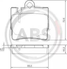 Комплект тормозных колодок A.B.S. 37150