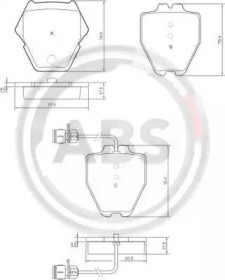 Комплект тормозных колодок A.B.S. 37162