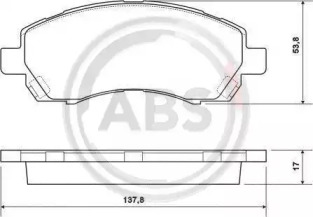 Комплект тормозных колодок A.B.S. 37163