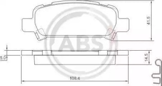 Комплект тормозных колодок A.B.S. 37164