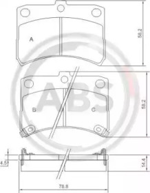 Комплект тормозных колодок A.B.S. 37168