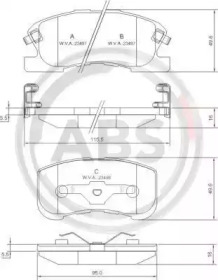 Комплект тормозных колодок A.B.S. 37169