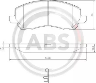 Комплект тормозных колодок A.B.S. 37202