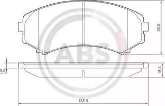 Комплект тормозных колодок A.B.S. 37203