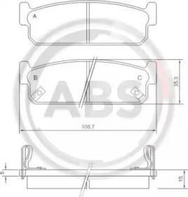 Комплект тормозных колодок A.B.S. 37208