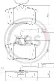 Комплект тормозных колодок A.B.S. 37214