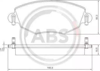 Комплект тормозных колодок A.B.S. 37215