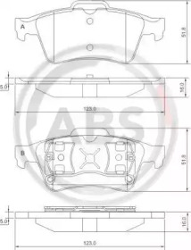 Комплект тормозных колодок A.B.S. 37216