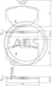 Комплект тормозных колодок A.B.S. 37220