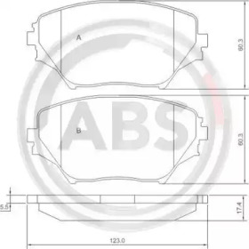 Комплект тормозных колодок A.B.S. 37230