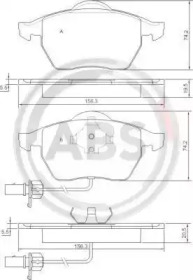 Комплект тормозных колодок A.B.S. 37239