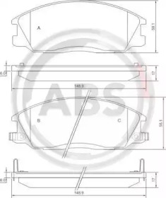 Комплект тормозных колодок A.B.S. 37242