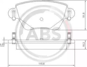 Комплект тормозных колодок A.B.S. 37254