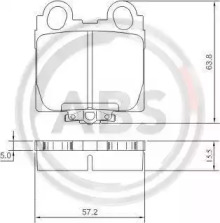 Комплект тормозных колодок A.B.S. 37258