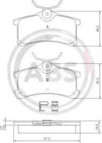 Комплект тормозных колодок A.B.S. 37270