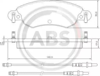 Комплект тормозных колодок A.B.S. 37278