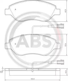 Комплект тормозных колодок A.B.S. 37281