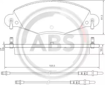 Комплект тормозных колодок A.B.S. 37285