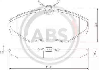 Комплект тормозных колодок A.B.S. 37287