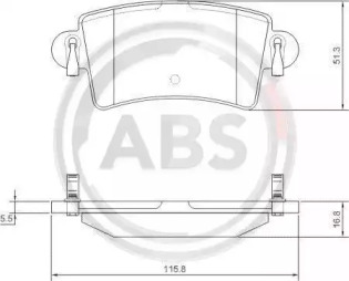 Комплект тормозных колодок A.B.S. 37289