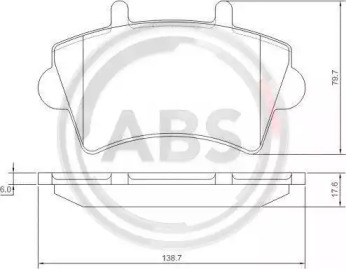 Комплект тормозных колодок A.B.S. 37290