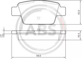 Комплект тормозных колодок A.B.S. 37291