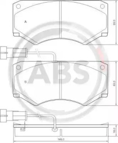 Комплект тормозных колодок A.B.S. 37295